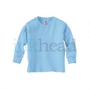 Rabbit Skins Toddler Long Sleeve Tee - Dark/Color Blue, Light
