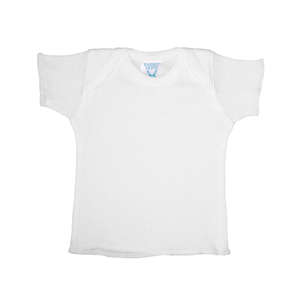 Rabbit Skins Infant Lap Shoulder Tee - White/Neutral White