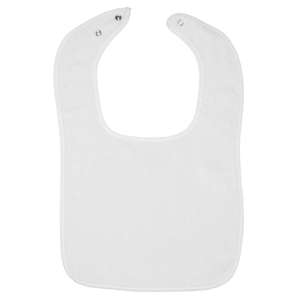 Rabbit Skins Infant Snap Bib - Dark/All White/White