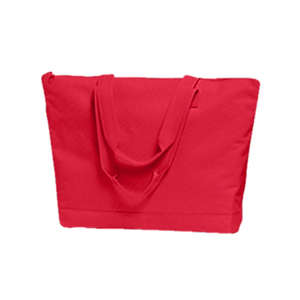 Harriton Poly Zipper Bag - Dark/All Blue, Navy