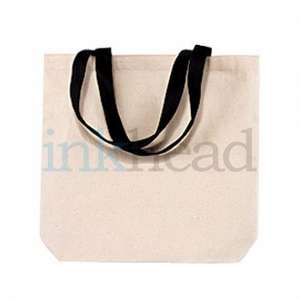 Harriton Canvas Tote with Contrasting Handles - Dark/All