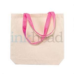 Harriton Canvas Tote with Contrasting Handles - Dark/All