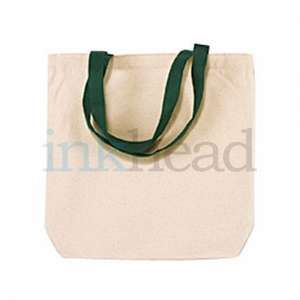 Harriton Canvas Tote with Contrasting Handles - Dark/All