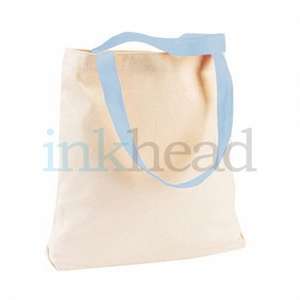 Harriton Canvas Tote with Contrasting Handles - Dark/All