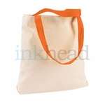 Promotional Tote Bags - Harriton Canvas Tote with Contrasting Handles - Dark/All