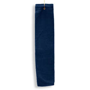 Anvil Tri-Fold Hemmed Hand Towel with Grommet - Dark/Color Blue, Navy