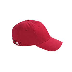 Champion Brushed 6-Panel Twill Cap - Dark/All Red
