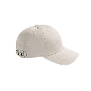 Champion Brushed 6-Panel Twill Cap - Dark/All Gray, Stone