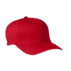 Yupoong Flexfit Wooly 6-Panel Cap - Dark/All Red