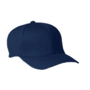 Yupoong Flexfit Wooly 6-Panel Cap - Dark/All Blue, Navy