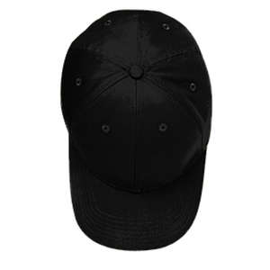 Harriton Structured Cotton Twill Cap - Dark/All Black