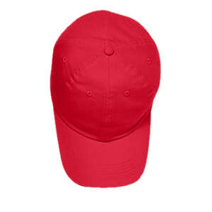 Harriton Brushed Cotton Twill Baseball Cap - Dark/All Red
