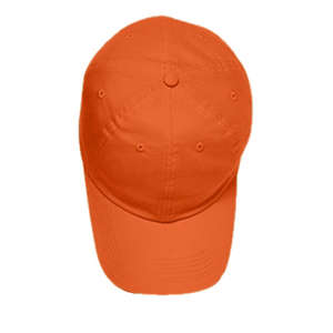 Harriton Brushed Cotton Twill Baseball Cap - Dark/All Orange
