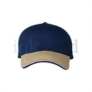 Custom Promotional Harriton Unstructured Cap With Sandwich Bill - Dark/All