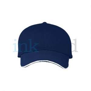 Harriton Unstructured Cap With Sandwich Bill - Dark/All