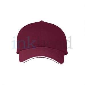 Harriton Unstructured Cap With Sandwich Bill - Dark/All
