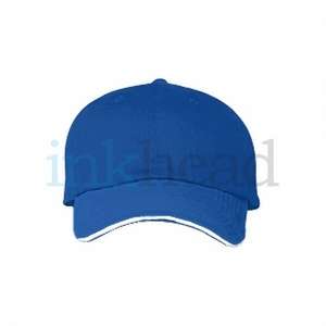 Harriton Unstructured Cap With Sandwich Bill - Dark/All