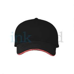 Harriton Unstructured Cap With Sandwich Bill - Dark/All