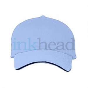 Harriton Unstructured Cap With Sandwich Bill - Dark/All