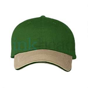 Harriton Unstructured Cap With Sandwich Bill - Dark/All