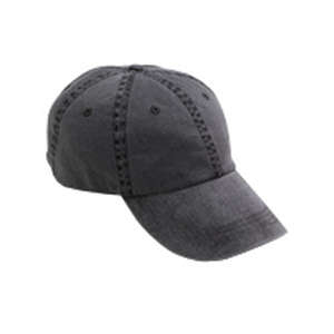 Anvil Two-Tone 6-Panel Pigment-Dyed Cap - Dark/All Black