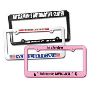 Custom Promotional License Plate Frame - Four Hole