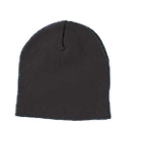 Yupoong Solid Acrylic Knit Cap - Dark/All Black