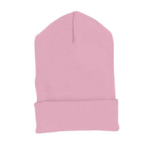 Yupoong Solid Acrylic Knit Cap With Cuffed Bottom - Dark/All Pink