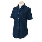 Wholesale Women's Dress Shirts - Van Heusen Womens Short Sleeve Wrinkle Resistant Oxford - Dark/Color
