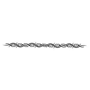 Custom Promotional Tribal Stock Tattoo 1" x 6"