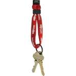Promotional Keychains & Key Tags - 1/2" Knitted Cotton Wrist Retainer with Slider & Black Metal Split-Ring