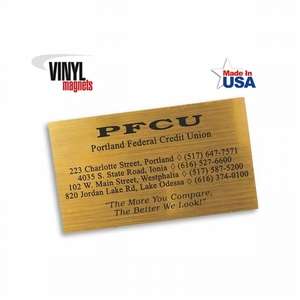 Custom Promotional Brushed Metallic Business Card Magnet