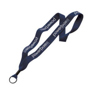 Custom Promotional 1" Knitted Cotton Lanyard with Metal Crimp