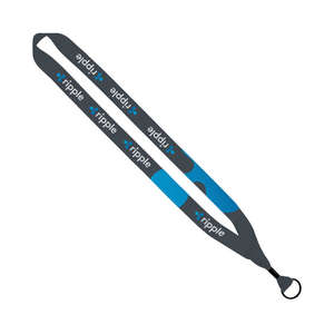 Custom Promotional 3/4" Dye-Sublimated Polyester Lanyard with Metal Split-Ring Attachment