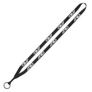 1/2" Economy Polyester Lanyard with Metal Crimp and Split-Ring 