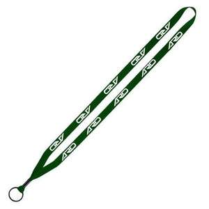 1/2" Economy Polyester Lanyard with Metal Crimp and Split-Ring 