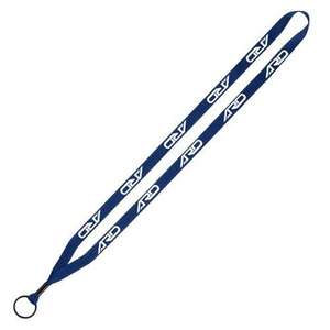 1/2" Economy Polyester Lanyard with Metal Crimp and Split-Ring 