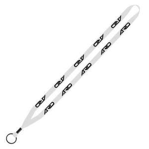 1/2" Economy Polyester Lanyard with Metal Crimp and Split-Ring 