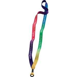 Custom Promotional 1/2" Polyester Tie-Dye Lanyard with Metal Crimp