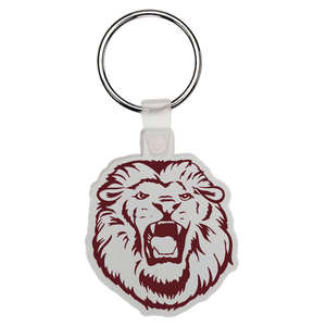 Custom Promotional Lion Head Soft Plastic Custom Key Chain 2"