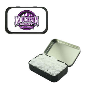 Custom Promotional Large Hinged Tin - Filled with Sugar Free Mints