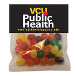 Customized Jelly Beans - Large Plastic Bag with Header Card - Filled with Jelly Beans