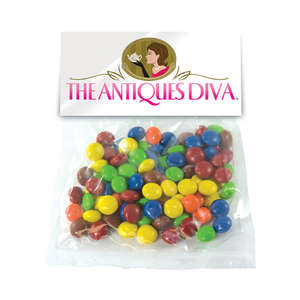 Custom Promotional Large Plastic Bag with Header Card - Filled with Chocolate Littles