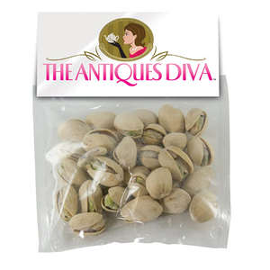 Custom Promotional Large Plastic Bag with Header Card - Filled with Pistachios