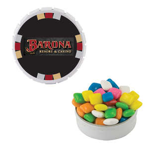 Custom Promotional Large Snap Top Tin - Filled with Gum