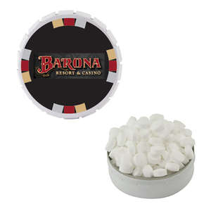 Custom Promotional Large Snap Top Tin - Filled with Sugar Free Mints