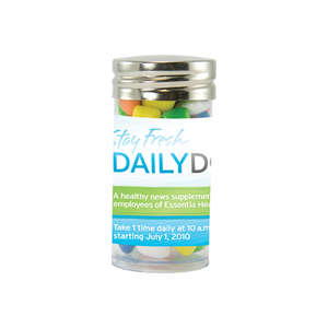 Custom Promotional Small Gourmet Plastic Tube - Filled with Gum