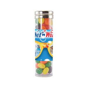 Large Gourmet Plastic Tube - Filled with Jelly Beans