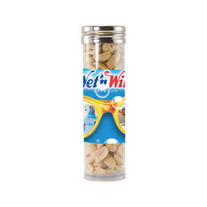 Custom Promotional Large Gourmet Plastic Tube - Filled with Peanuts