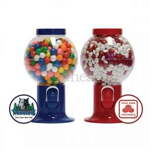 Custom Gumball Machine - Filled with Gum, Red Hots or Jelly Beans 